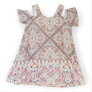 Bobeau Cold Shoulder Boho Top M